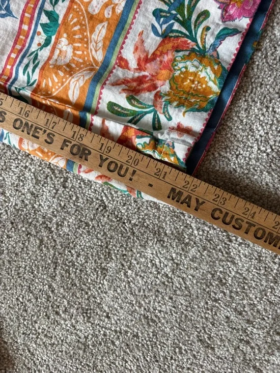 Rachel Zoe Linen Blend White Colorful Floral Print Wide Leg Pants Size Small - Picture 10 of 12